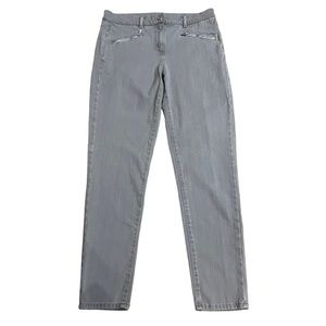 J. McLaughlin Gray Denim Skinny Jeans.  Size 10